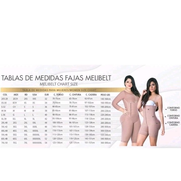 Fajas Melibelt 2016 Post Surgery Body Suit‎ Size M Cocoa Girdle Lycra Shapewear - Picture 13 of 14